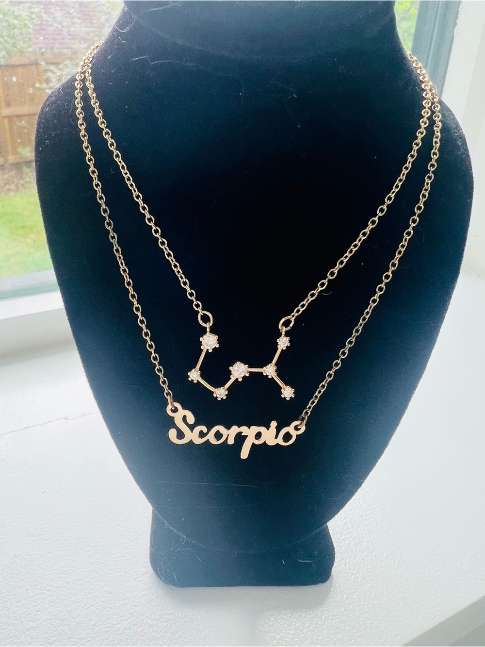 Banana Republic Gold Tone Scorpio Layered Necklace